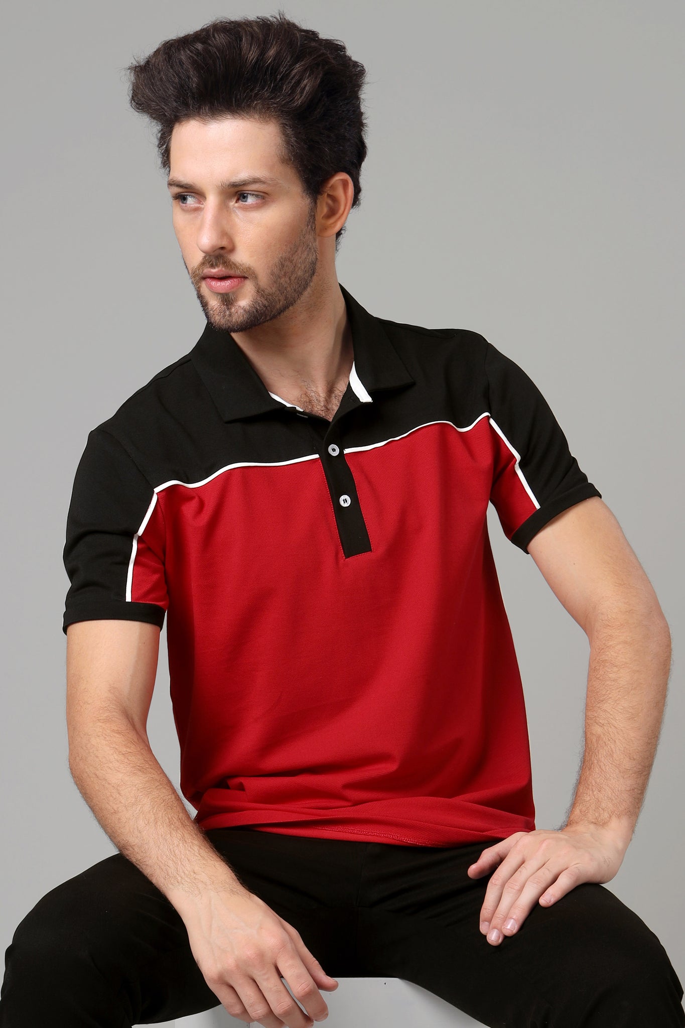 Exclusive Red Smart Polo T-Shirt For Men