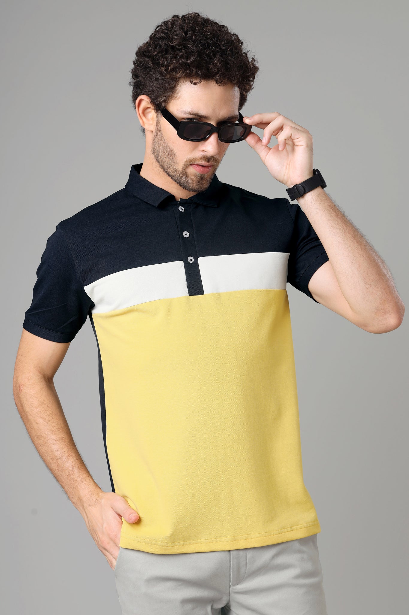 Exclusive Daffodil Yellow Smart Polo T-Shirt For Men