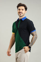 Signature Men's Color Block Polo T-Shirt