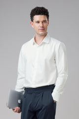 White Regular Fit Formal Shirts For Men