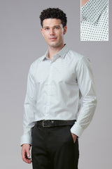 Men Tailored Fit Squre Polka Casual Shirt