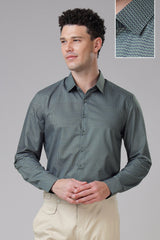 Men Tailored Fit Micro Geometric Casual Shirt