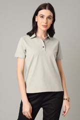 Exclusive Laurel Grey Polo T-Shirt For Women