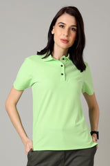 Exclusive Seafoam Green Polo T-Shirt For Women