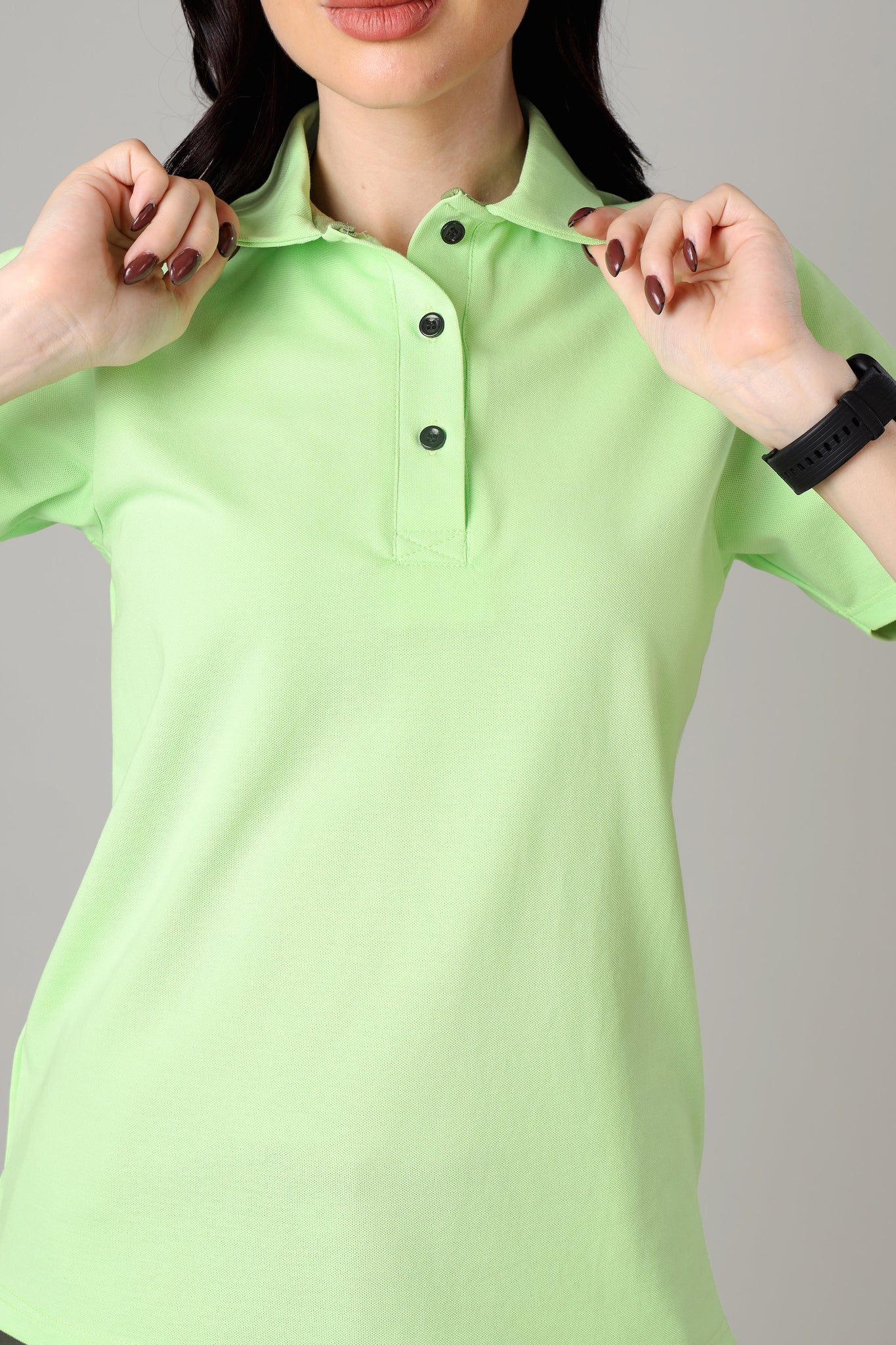 Exclusive Seafoam Green Polo T-Shirt For Women