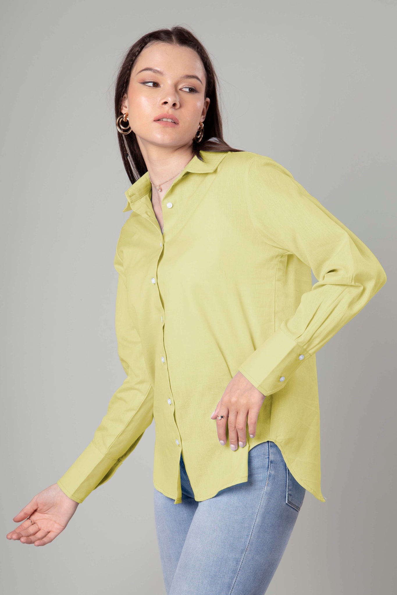 Classic Plain Cotton Shirt For Women