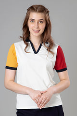 Exclusive White Polo T-Shirt For Women