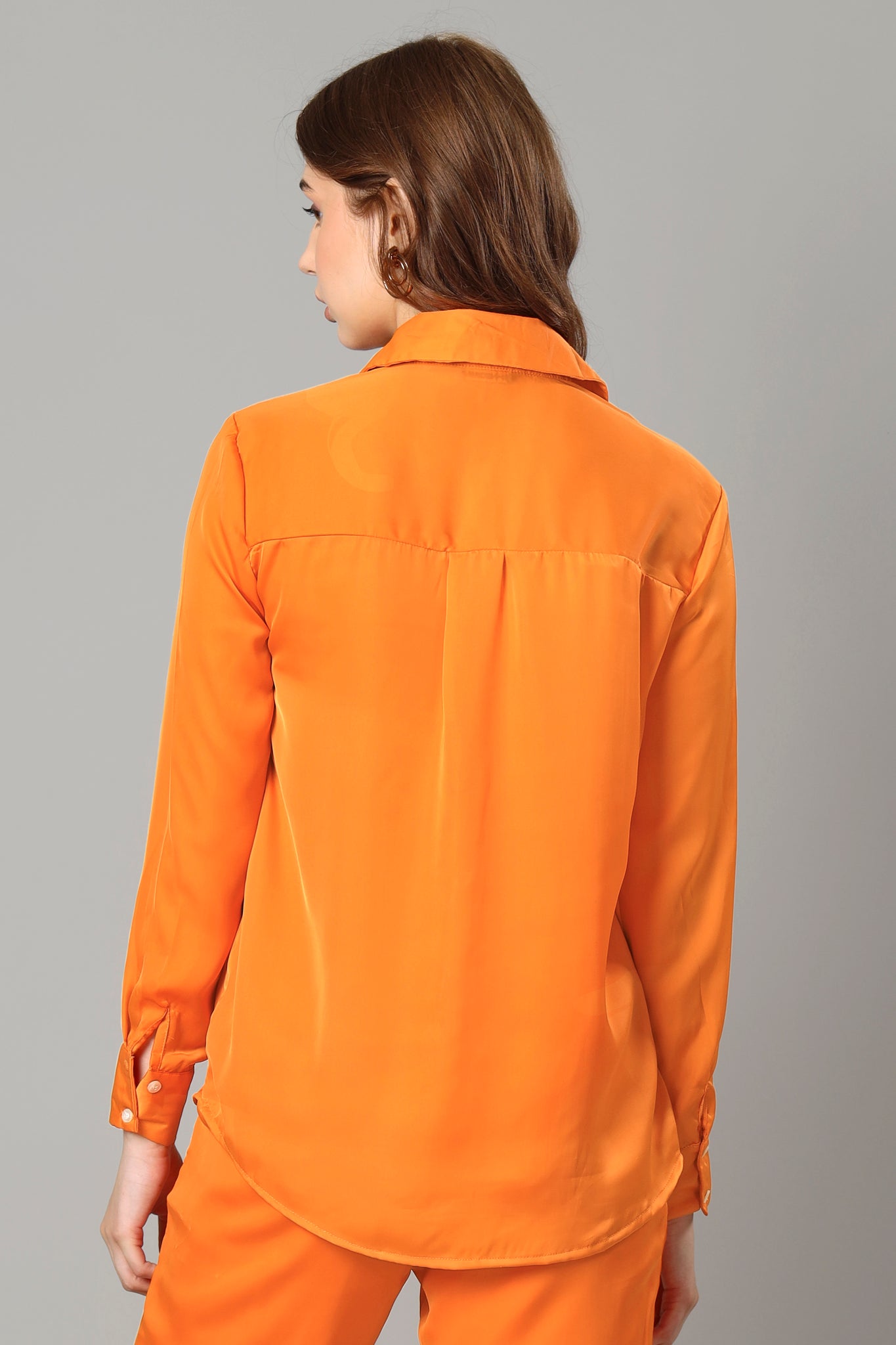 Sunset Orange Shirt For Women