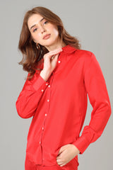 Romantic Red Shirt For Women