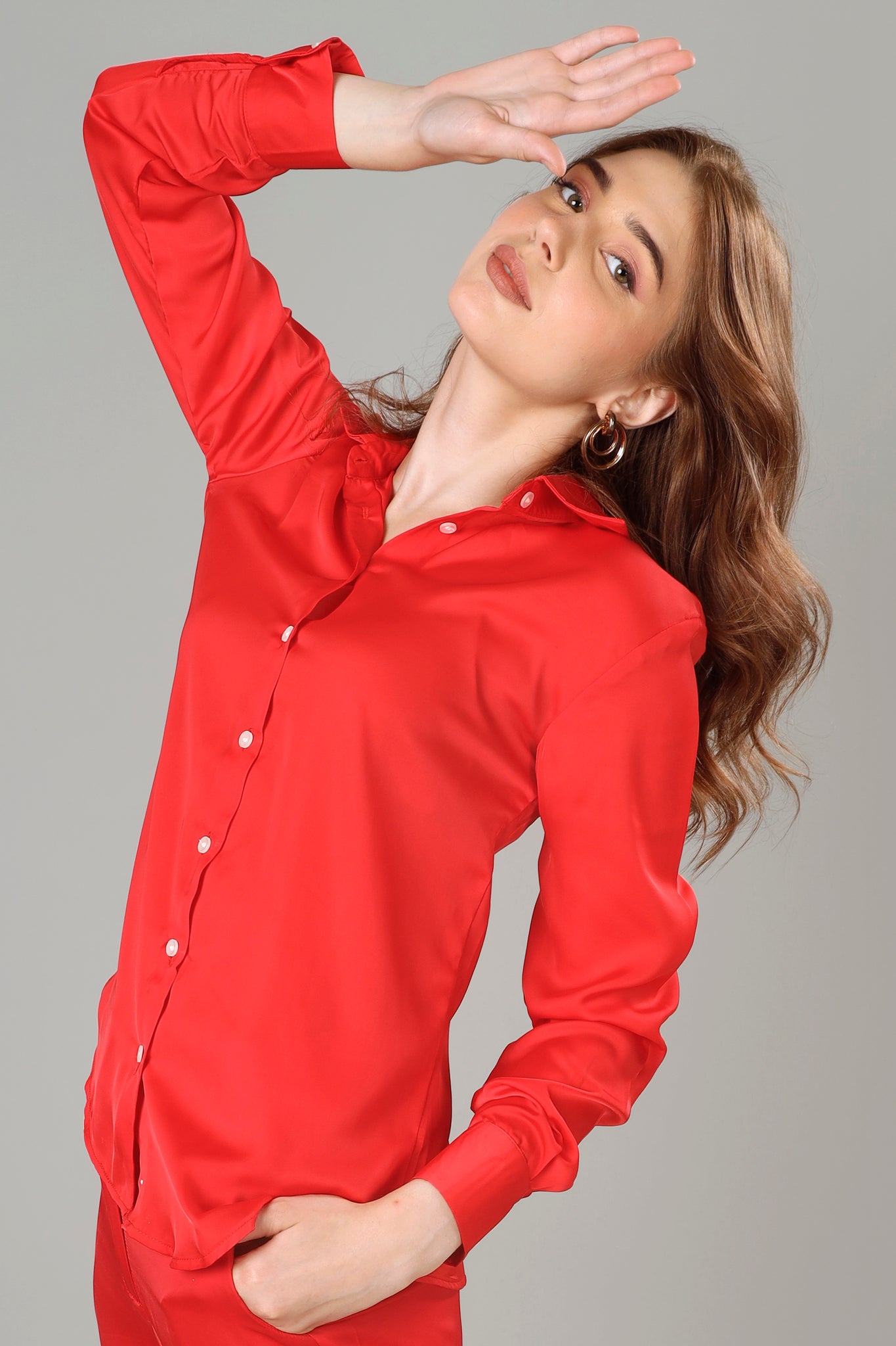 Romantic Red Shirt For Women