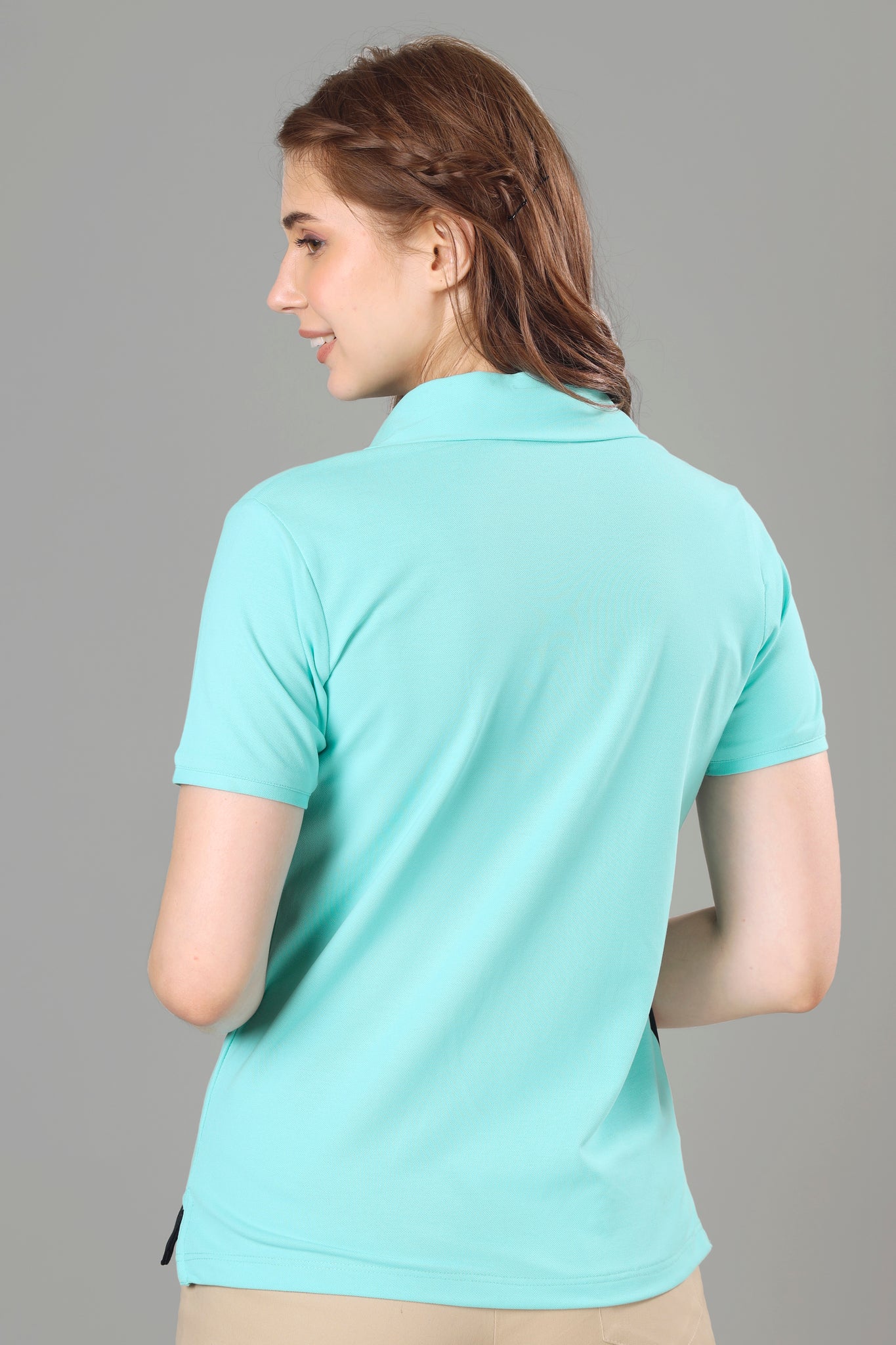 Exclusive Arctic Blue Polo T-Shirt For Women