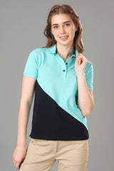 Exclusive Arctic Blue Polo T-Shirt For Women