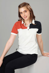 Exclusive White Polo T-Shirt For Women