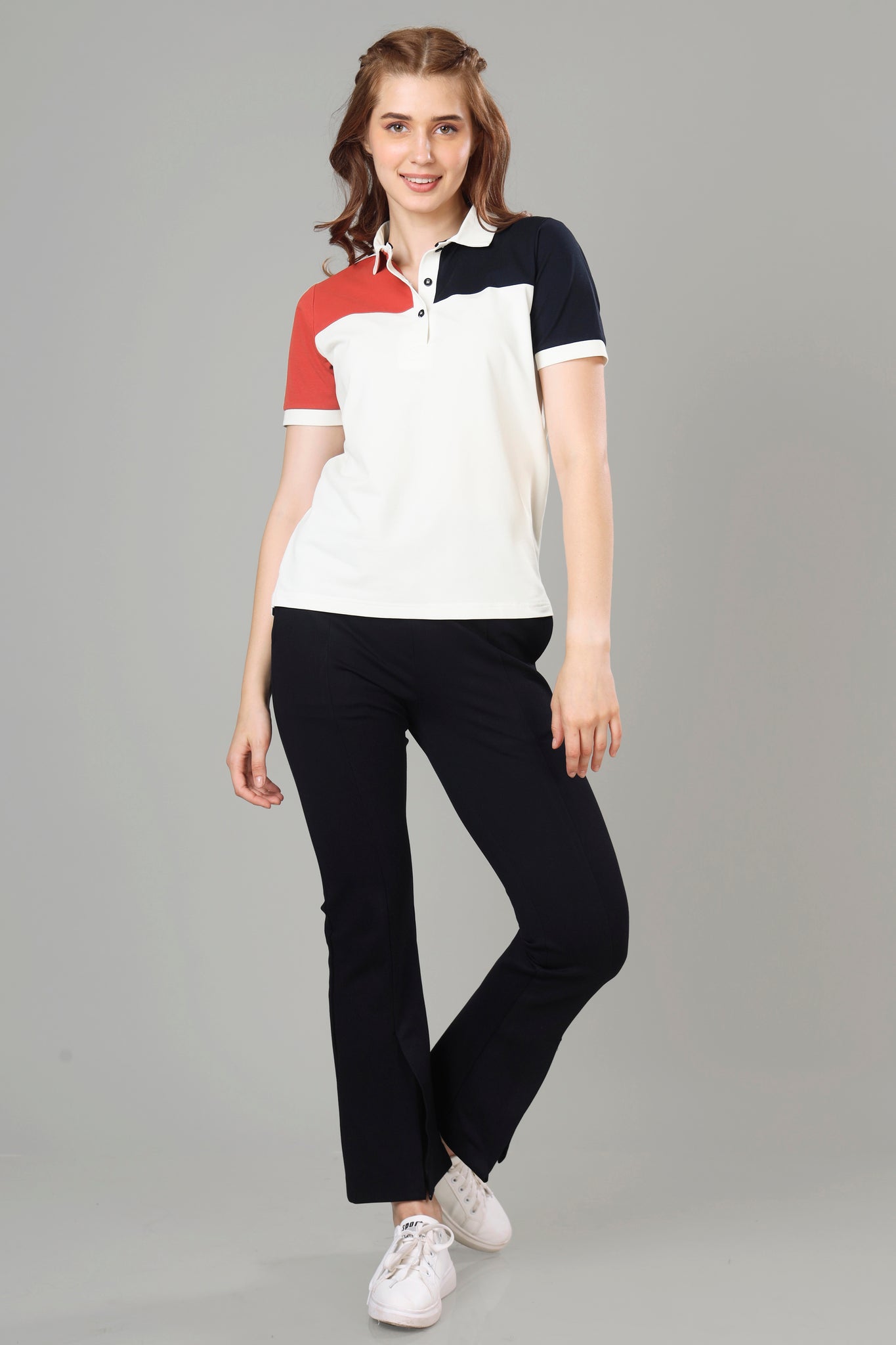 Exclusive White Polo T-Shirt For Women