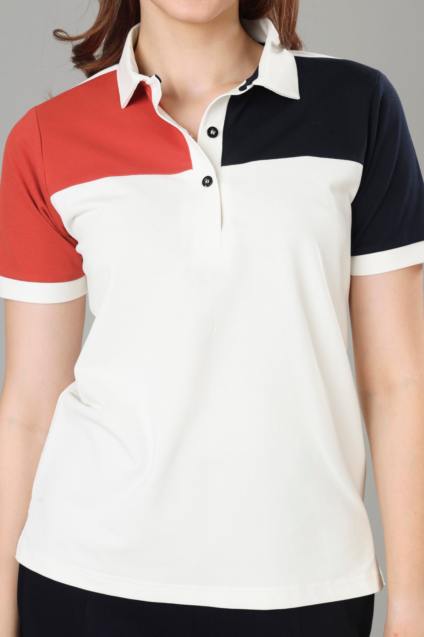 Exclusive White Polo T-Shirt For Women