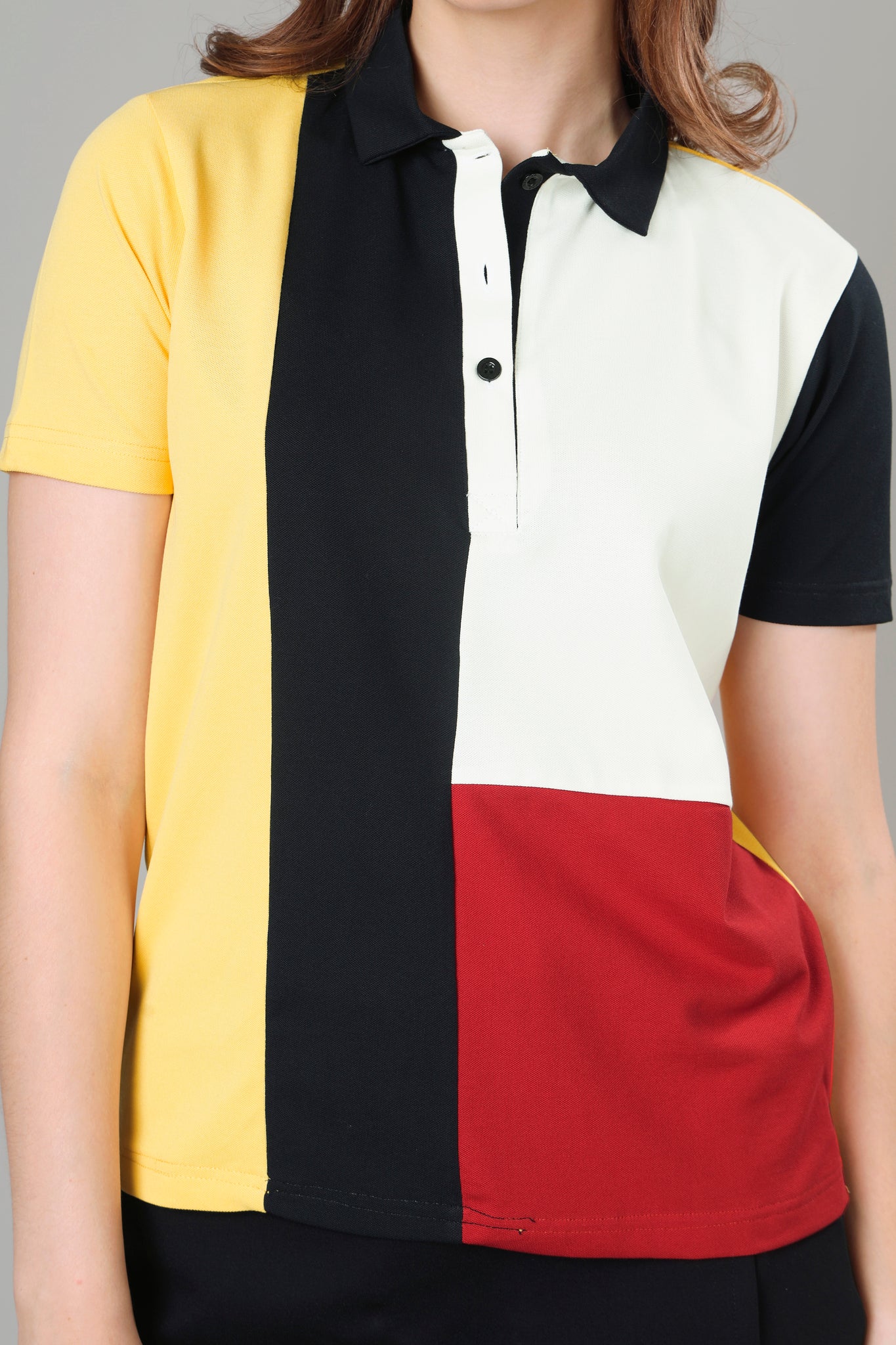 Exclusive Yellow Polo T-Shirt For Women