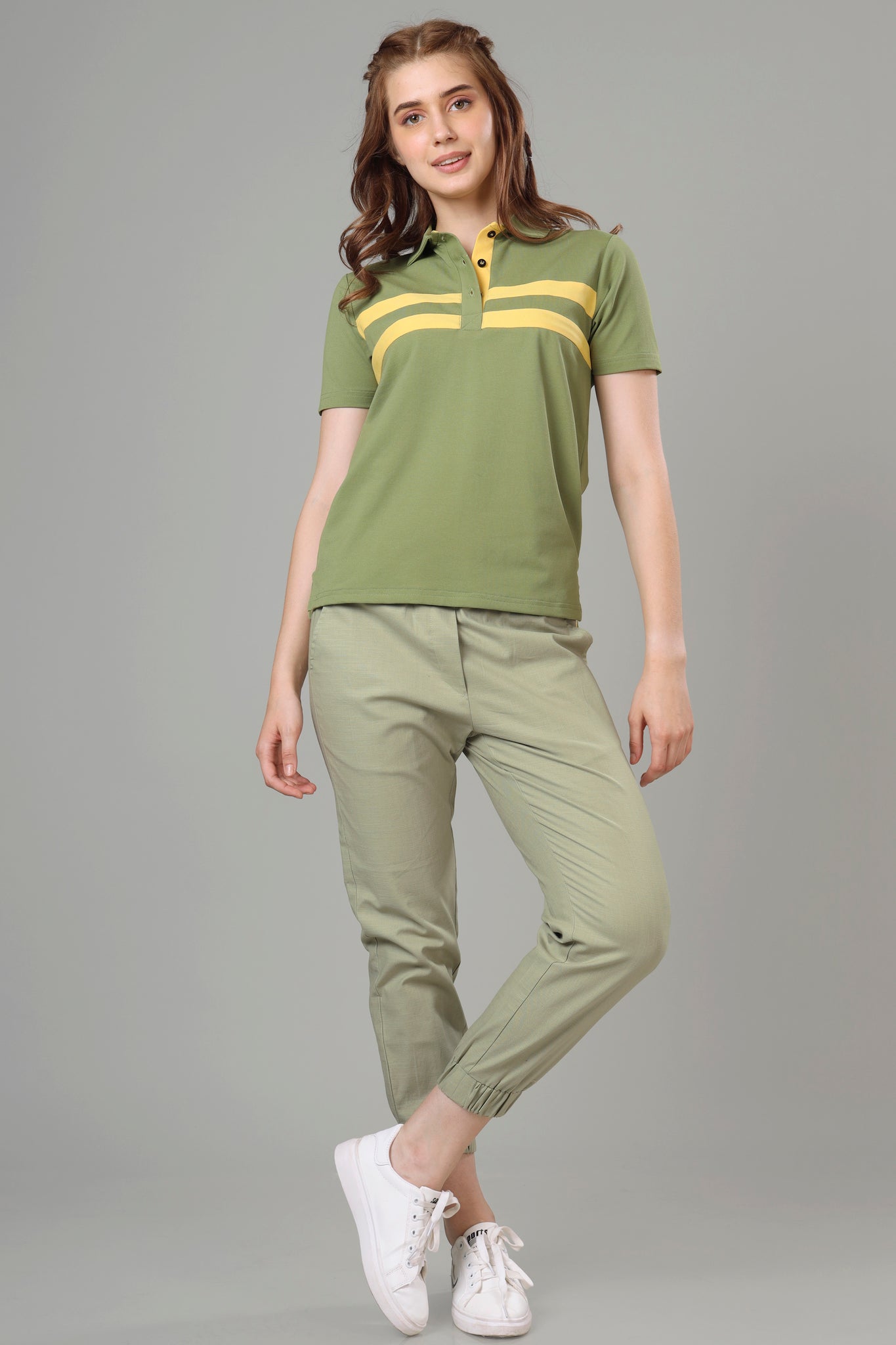 Exclusive Fern Green Polo T-Shirt For Women