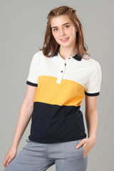 Exclusive White Polo T-Shirt For Women