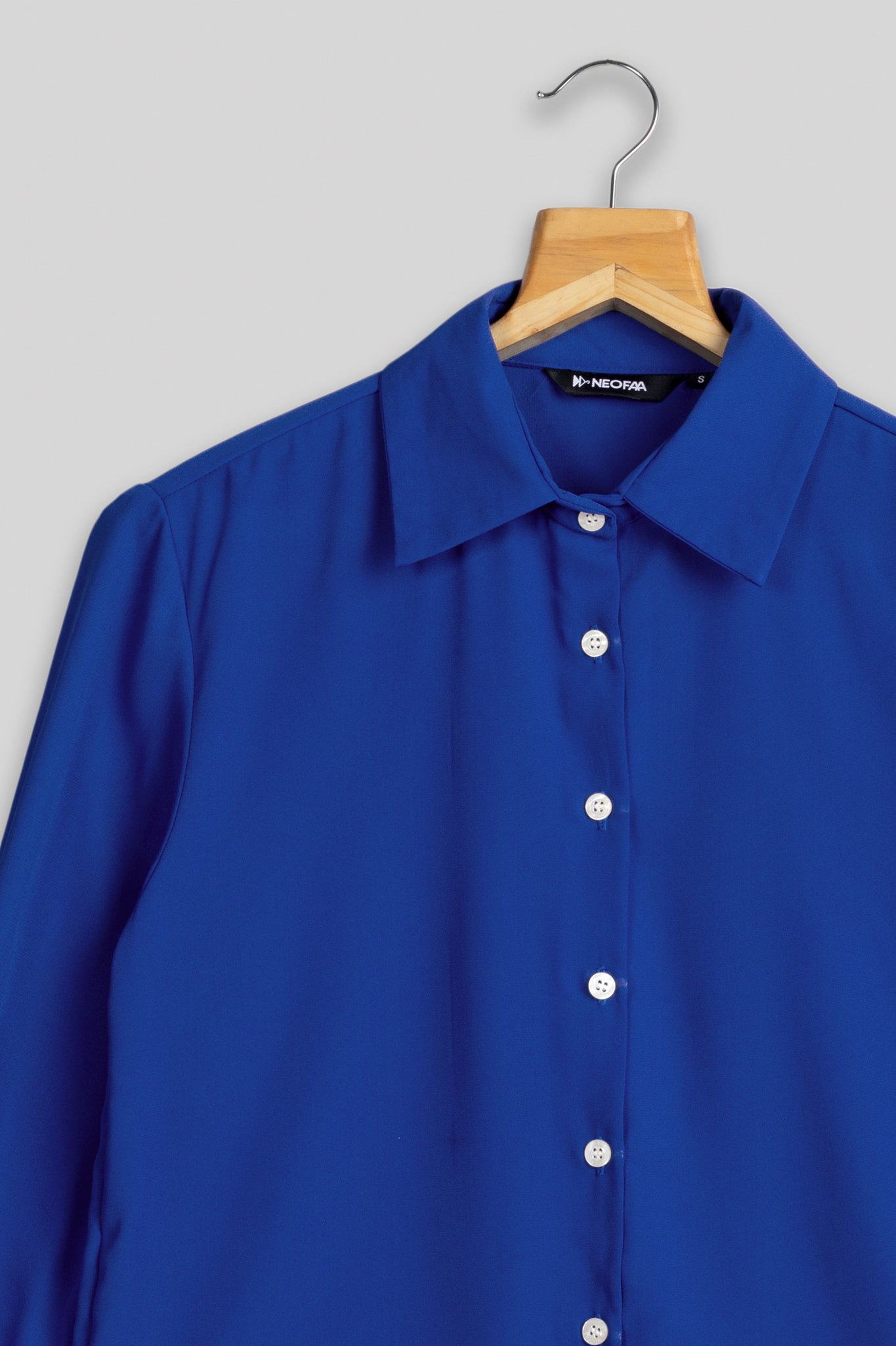 Cool Blue Plain Shirt for Women