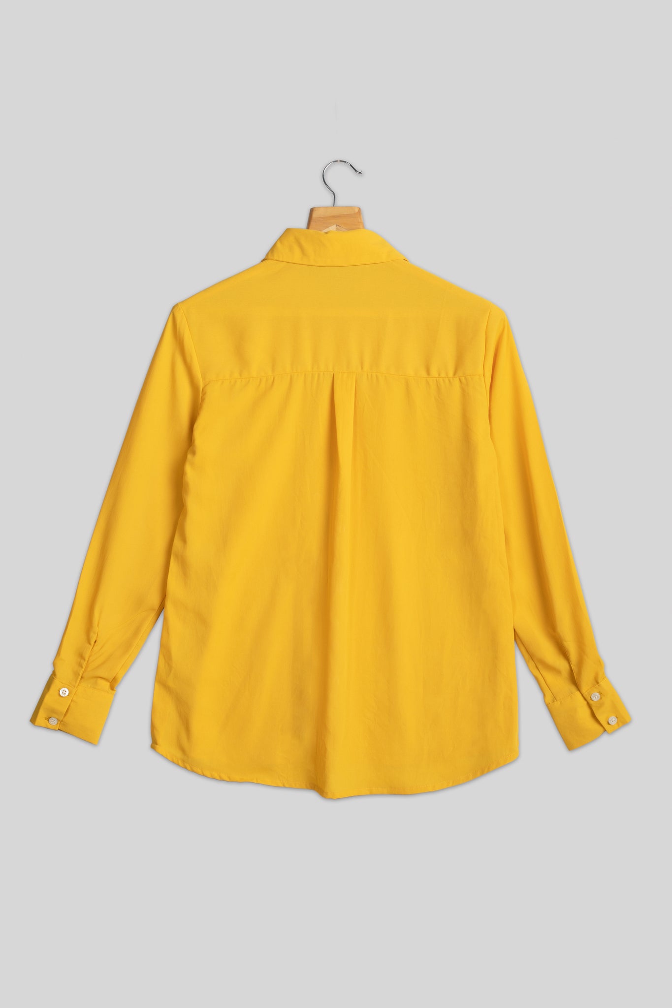 Classic Yellow Plain Shirt for Women