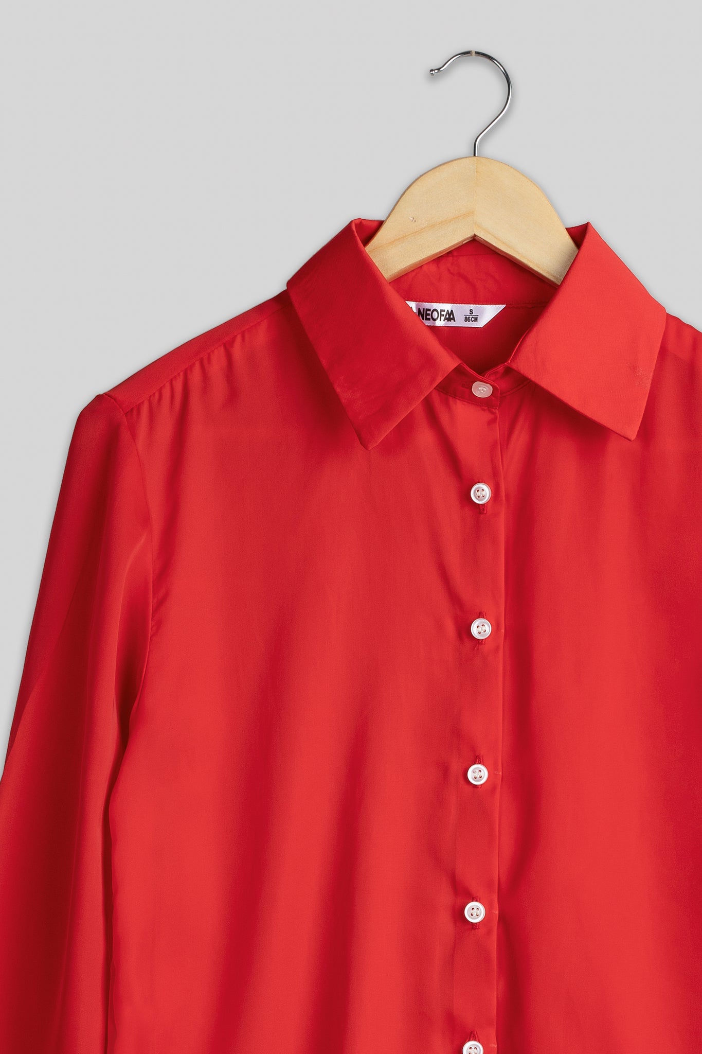 Romantic Red Bell Sleeve Shirt For Women