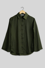 Olive Bell Sleeve Shirt For Women
