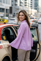 Lilac Bell Sleeve Shirt For Women