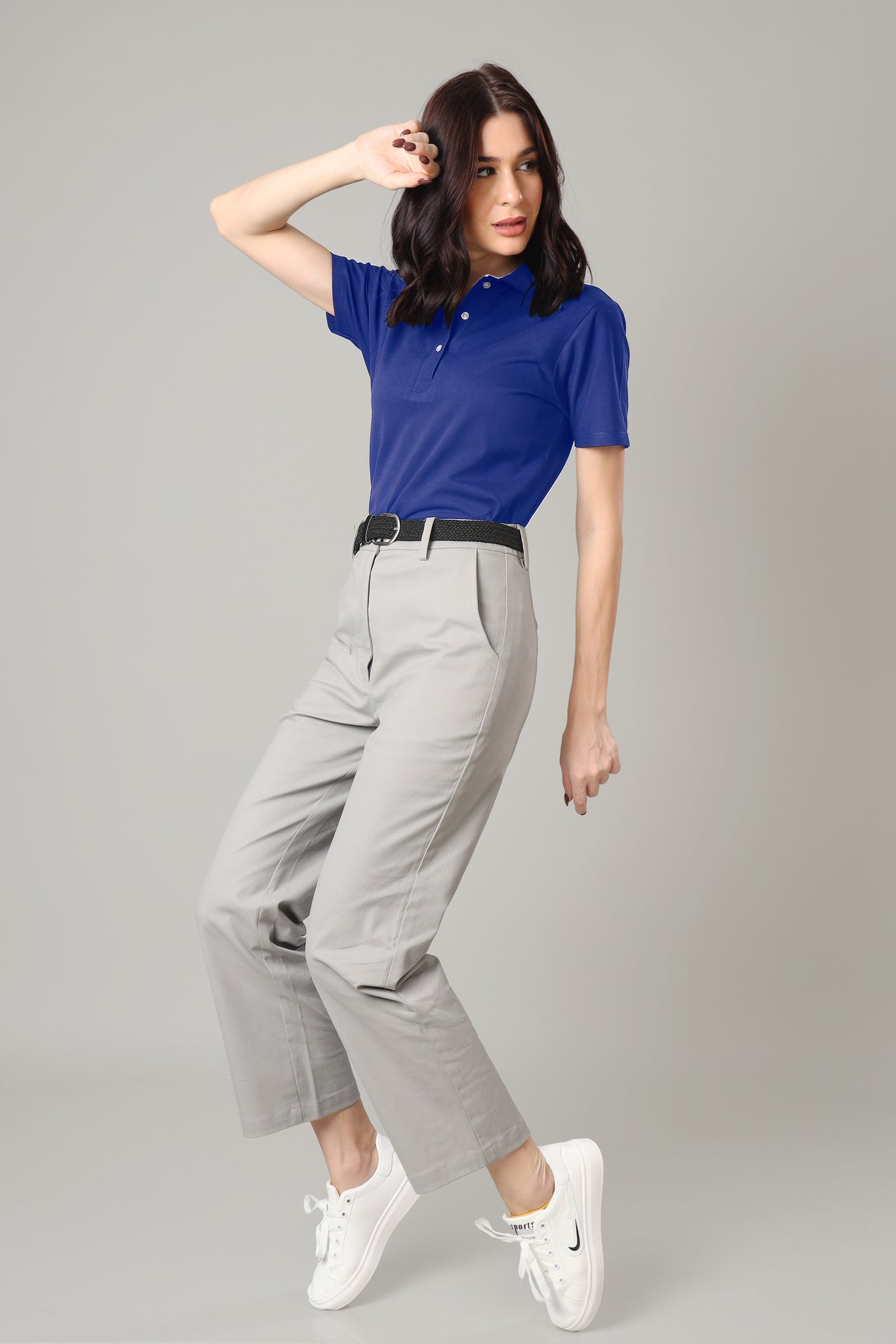 Exclusive Royal Blue Polo T-Shirt For Women