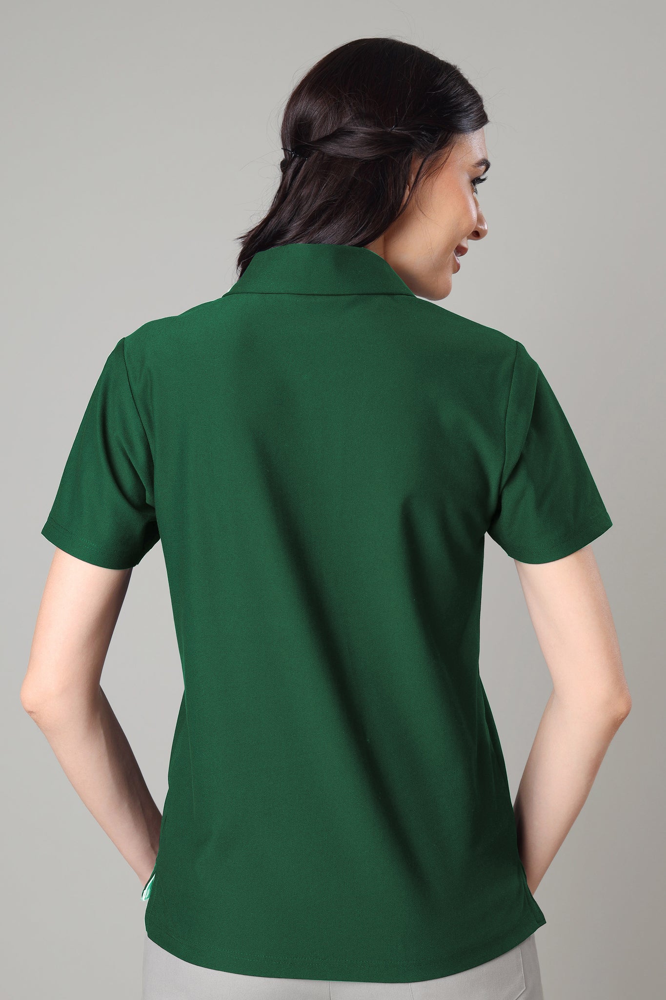 Exclusive Green Polo T-Shirt For Women