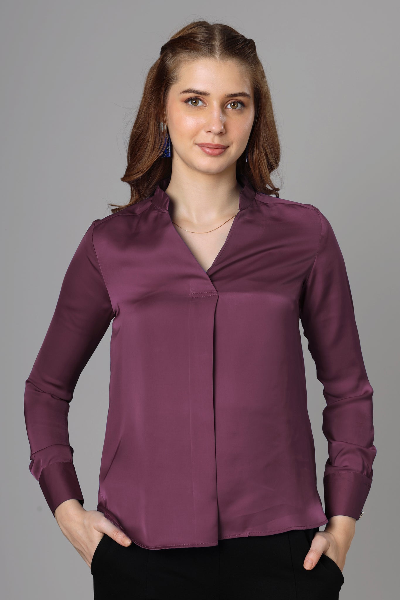 Classic Wine Pink Top For Women