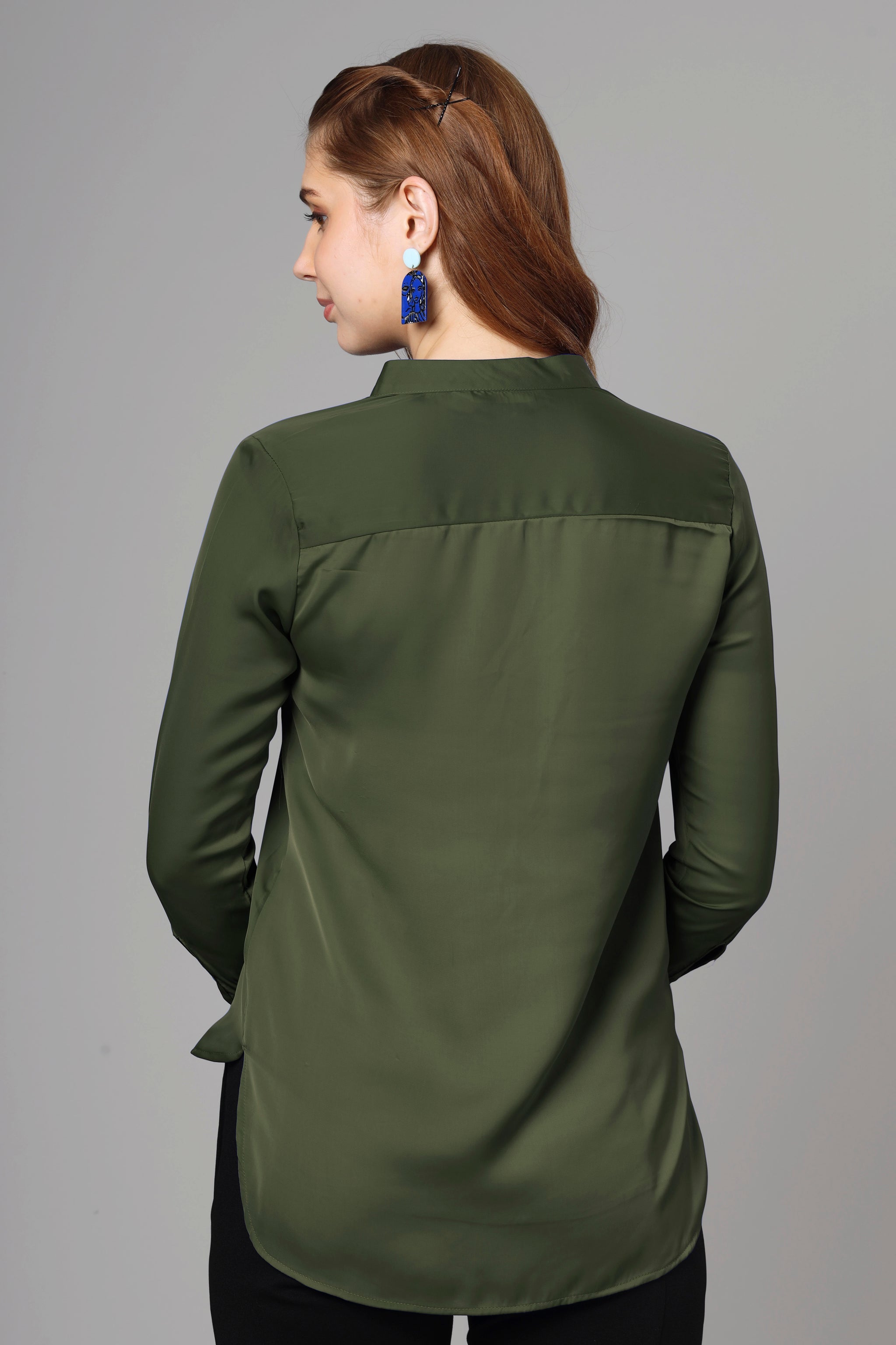 Classic Seaweed Green Top For Women – neofaa.com