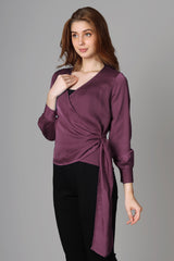 Classic Plain Wine Top For Women