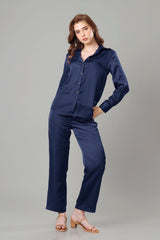 Luxurious Navy Blue Co-Ord Set For Women