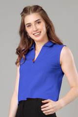 Exclusive Polo Sleeveless T-Shirt For Women