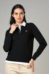 Women's Limited Edition Black Polo T-Shirt