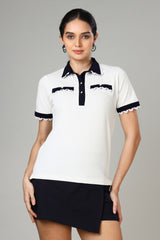 Signature Women's White Polo T-Shirt
