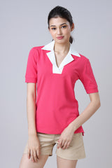 Signature Women's Hot Pink Polo T-Shirt