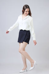 Plain White Luxurious Satin Shirt For Women