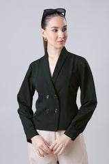 Women's Solid Regular Fit Front Button Top