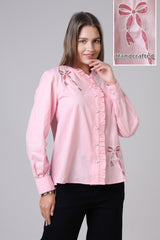 Neofaa Elite Gifting Collection - Pink Handwork Womens Shirt