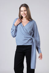 UrbanWrap Tie Top - Minimal Chic Designer Wear Womens Top