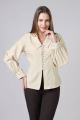#1 Viral 2026 Pearl Button Designer Top For Women