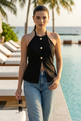 Dancefloor Diva Halter Neck Womens Top