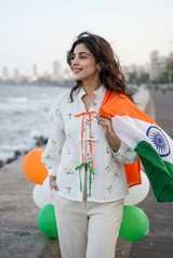 Proudly Indian 🇮🇳❤️ Embroidery Work Womens Top - Everyday Patriot