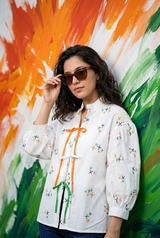 Proudly Indian 🇮🇳❤️ Embroidery Work Womens Top - Everyday Patriot