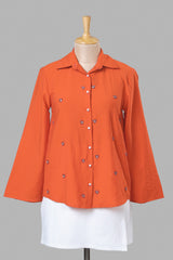Rich Aesthetic Energy |Luxe Handwork Shirt for Women