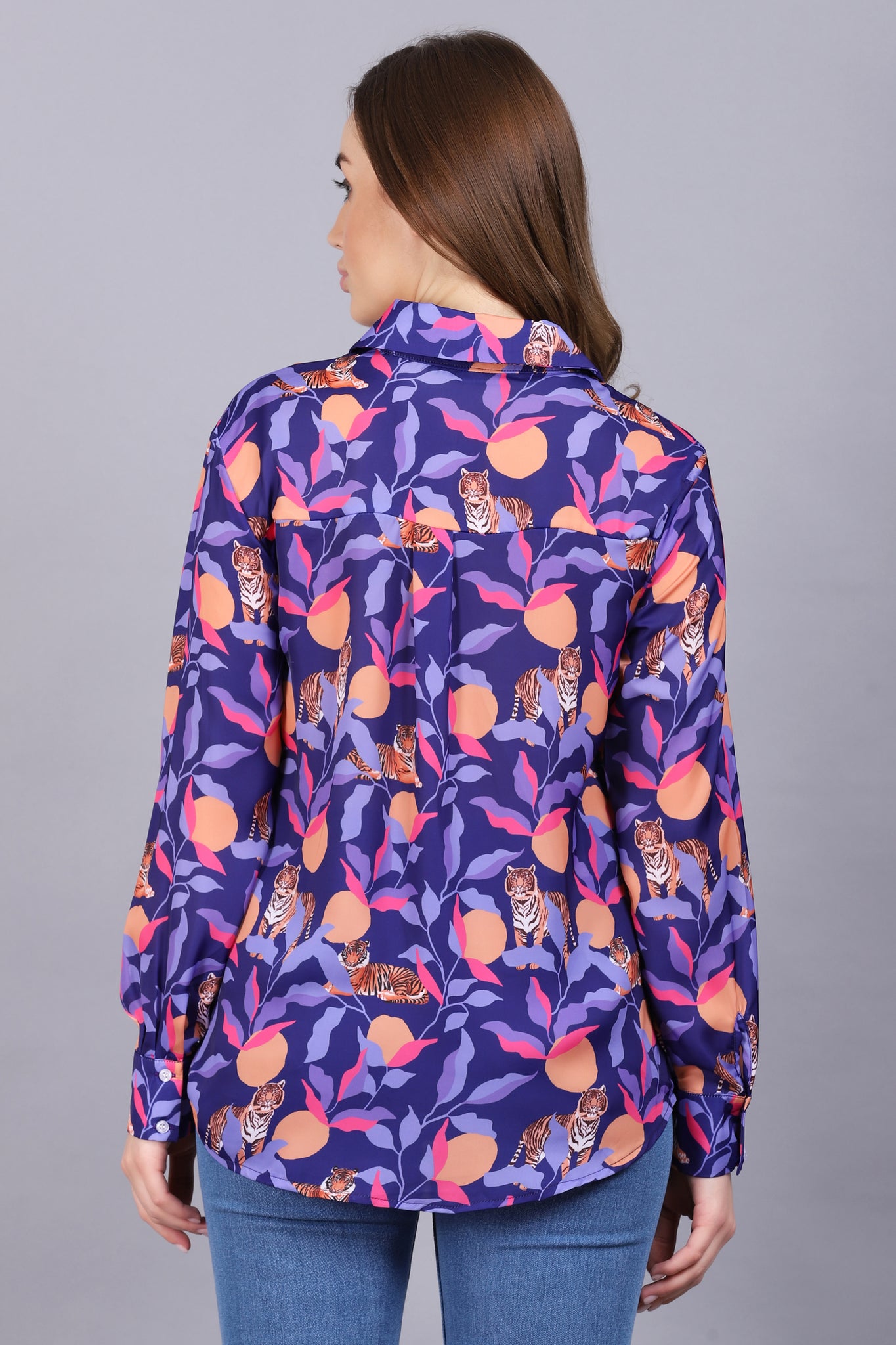 Exclusive Tiger Printed Shirt For Women