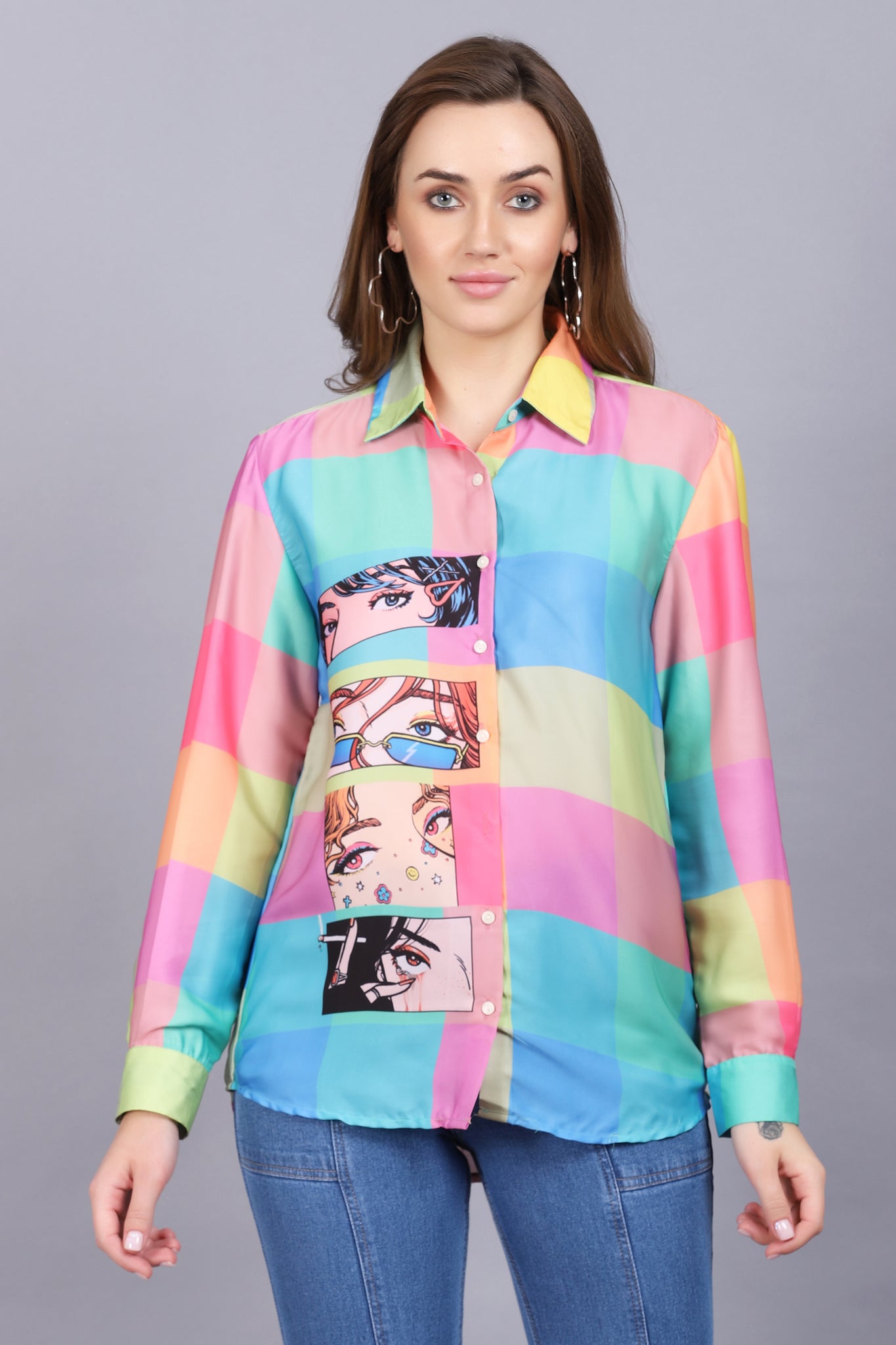 Checked Quirky Shirt For Women