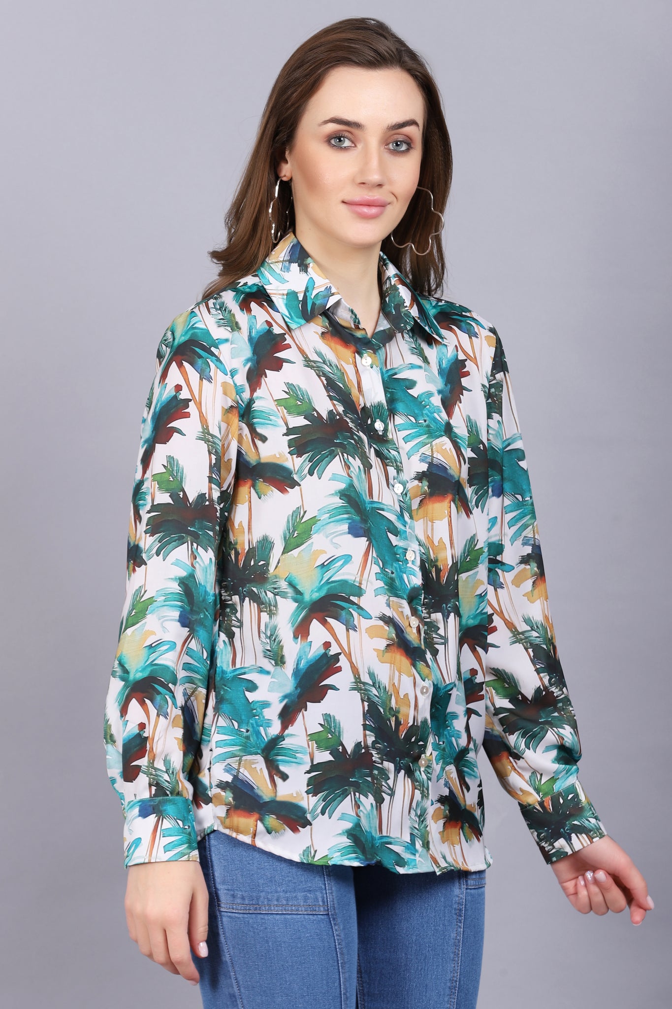 Lovely Tropical Shirt For Women