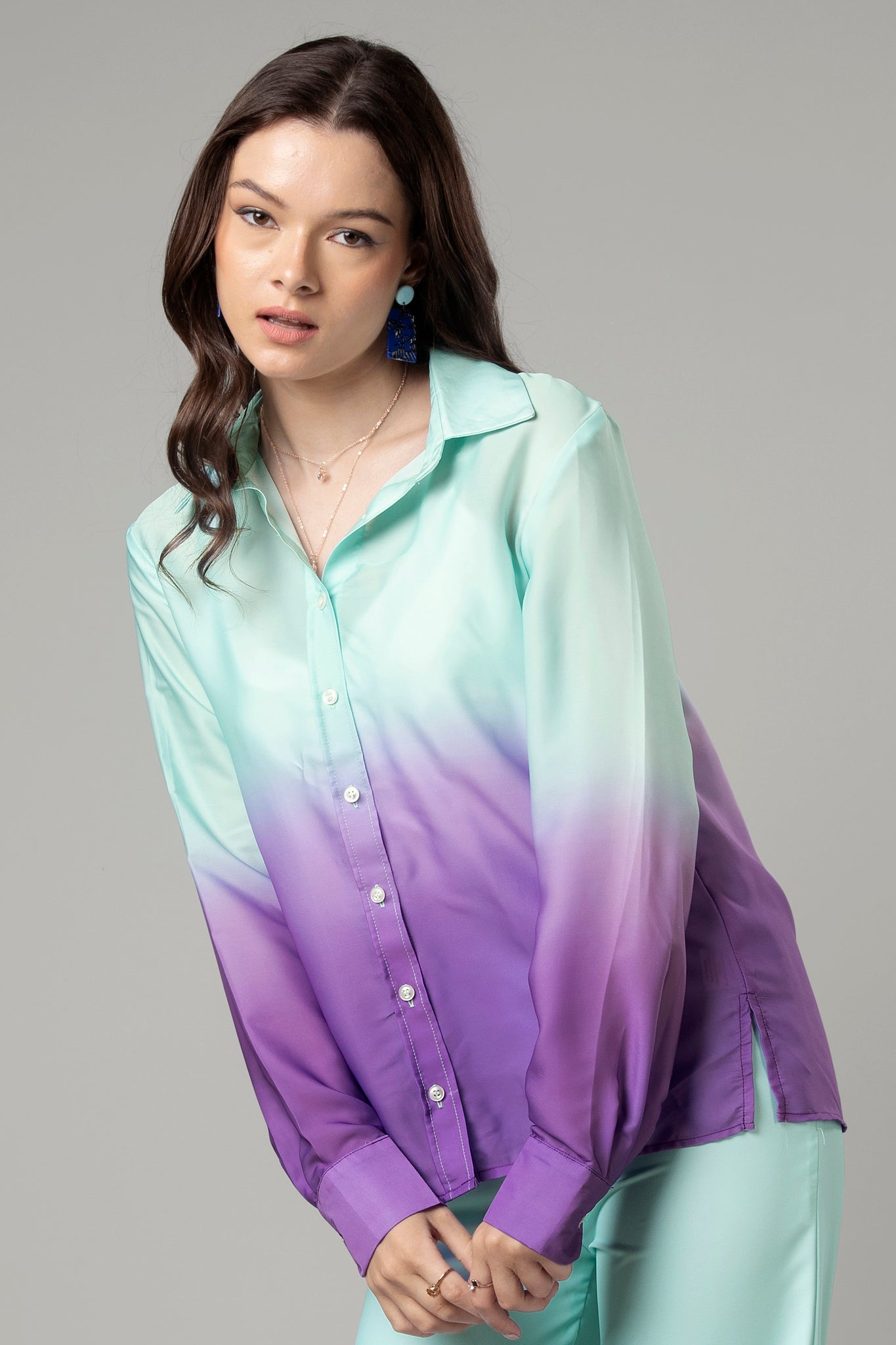 Exclusive Ombre Shirt For Women